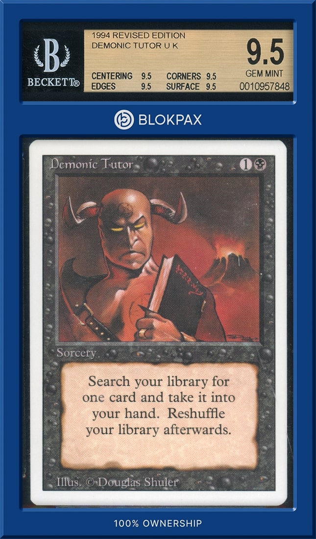 1994 Magic The Gathering Demonic Tutor - BGS 9.5 (Cert: 0010957848)